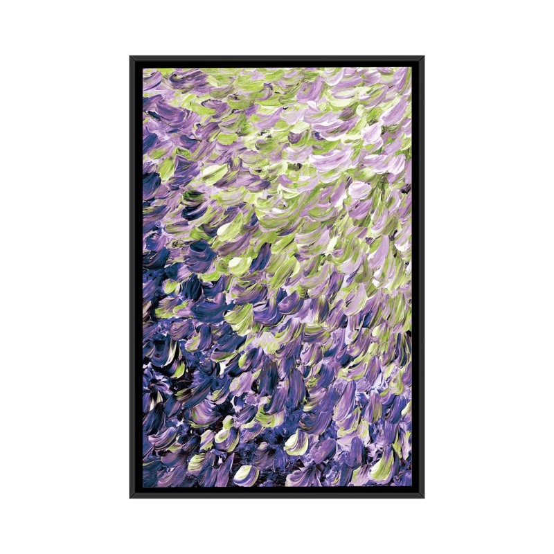 «Frosted Feathers III», reproduction d'art sur toile tendue, Toile avec cadre noir, H 26 po x l 18 po x P 1,5 po