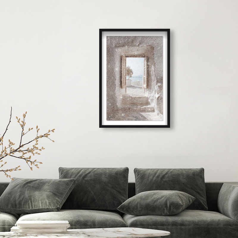Mortar Meditation Print by Oliver Gal, 46.5"H x 31.5"W, Black Shadowbox