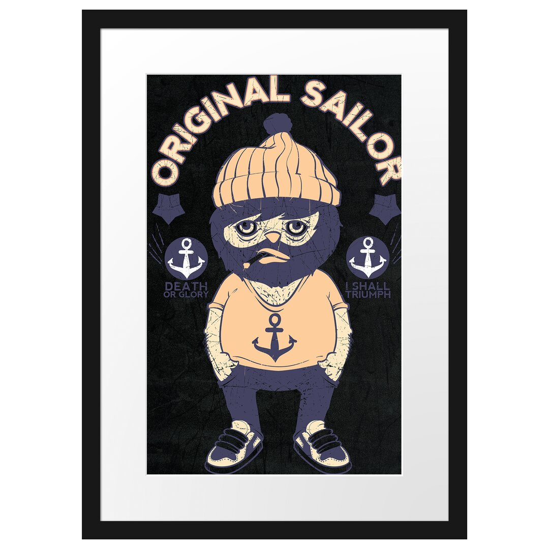 Gerahmtes Poster Original Sailor Black