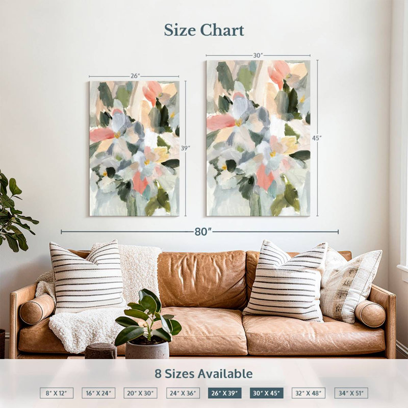 Avery Soft As Petals I, 39" H x 26" W