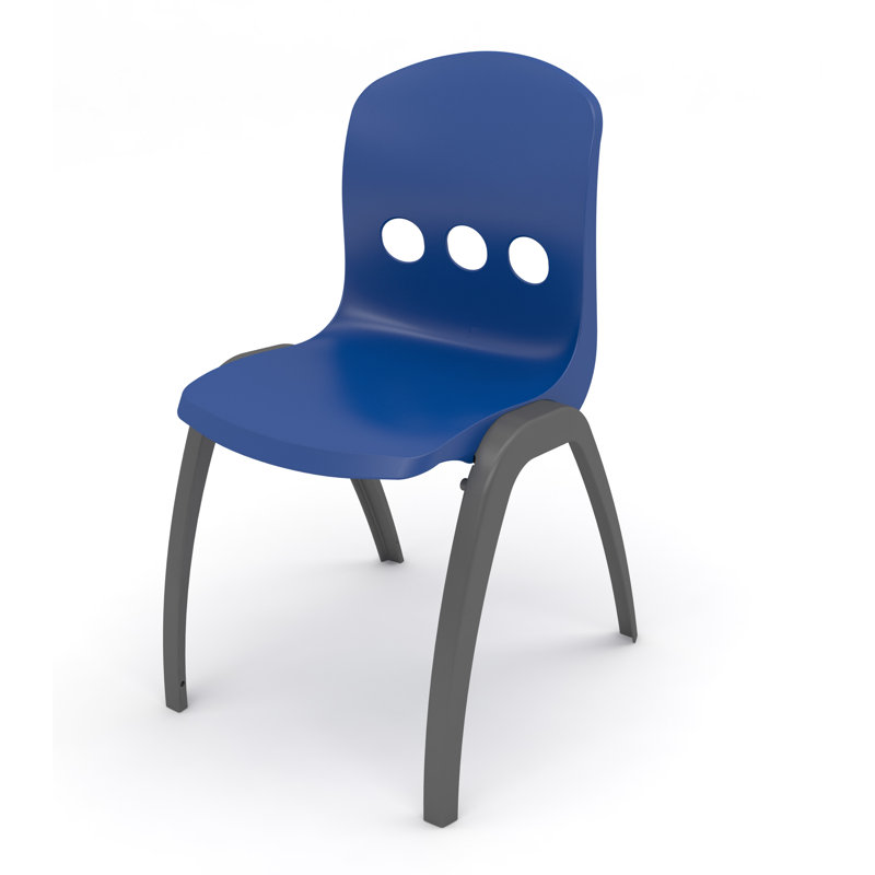 Chaise d'appoint empilable pour patio, Bleu royal