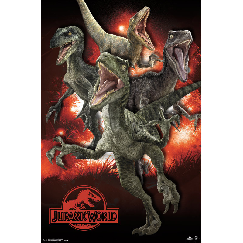 « jurassique world-raptors », impression sur papier