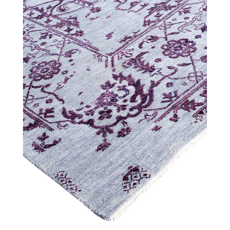Overdyed One-of-a-Kind 9' 1" X 12' 1" Hand Knotted Area Rug