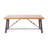 Outdoor Acacia Wood Metal Base Dining Table, Teak, Outdoor Dining