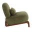 Chaise d'appoint en velours avec pieds en bois massif et coussin moelleux, fauteuil de lecture sans accoudoirs-1900683874