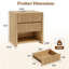 Ensemble de 2 tables de chevet Waveform Panels, comprenant 2 tiroirs, une tablette ouverte et une station de recharge.-44436222