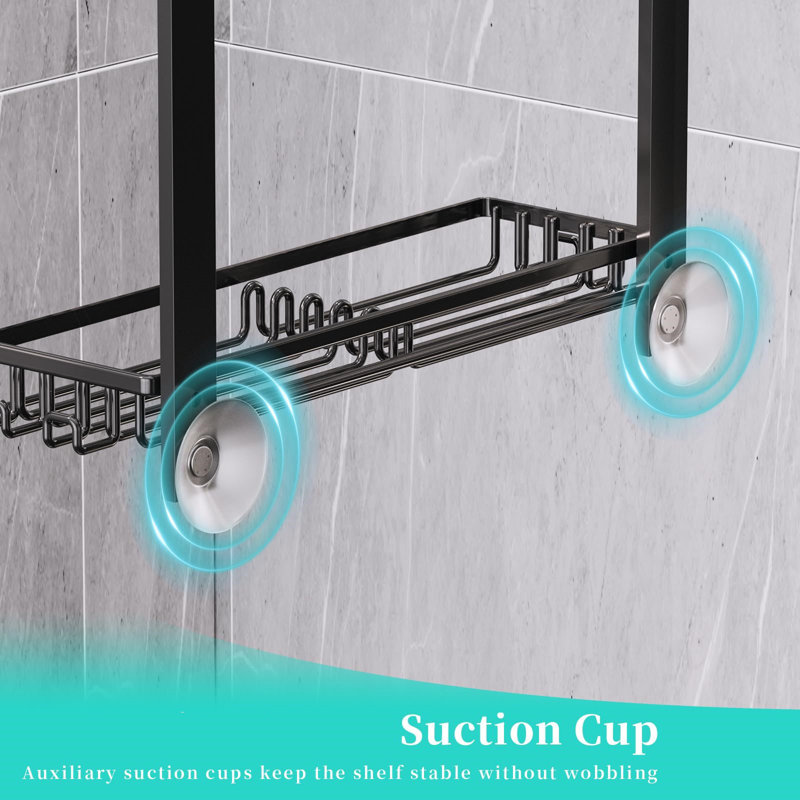 Over-the-Door Bath Caddy, Black