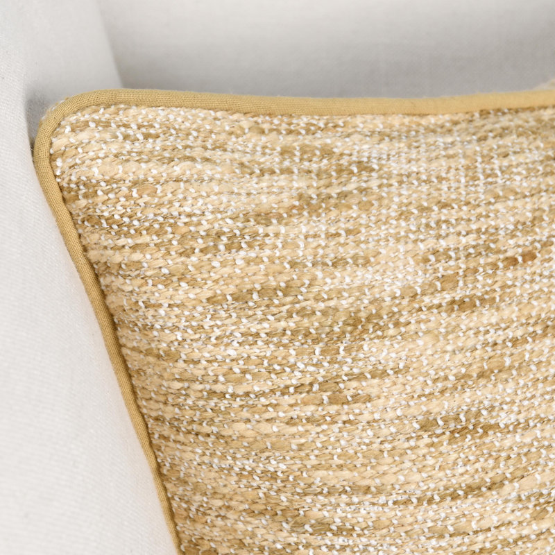 Chambray Blue Rectangular Cotton Blend Throw Pillow