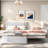 Upholstery Platform Bed With Multifunctional Trundle-801176936