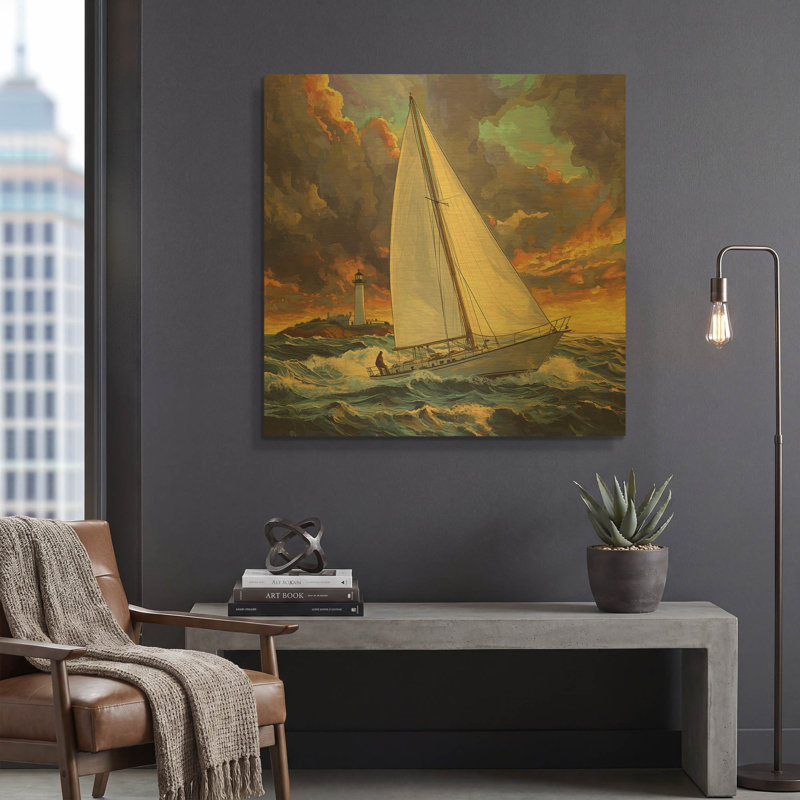  «Into The Wind» par Rich Monet, art mural en métal doré, 36 po x 36 po, 36 po x 36 po