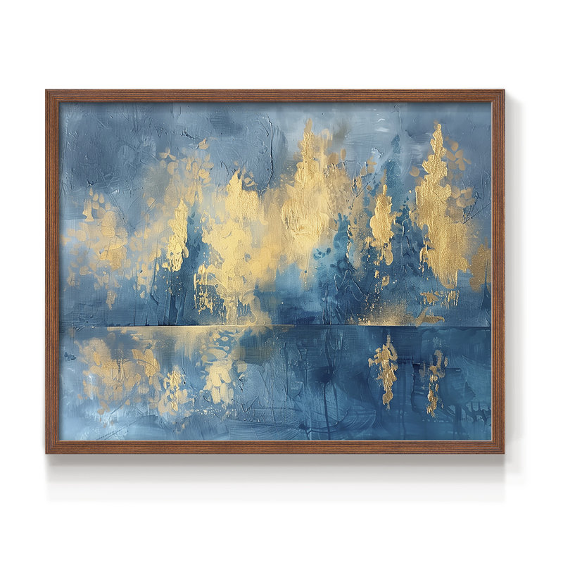 Abstract Series-CLXIX -Framed Print - Restickable, Walnut, 22" H x 28" W