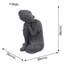 BUDDHA Crouching 58cm Grey Charcoal Effect
