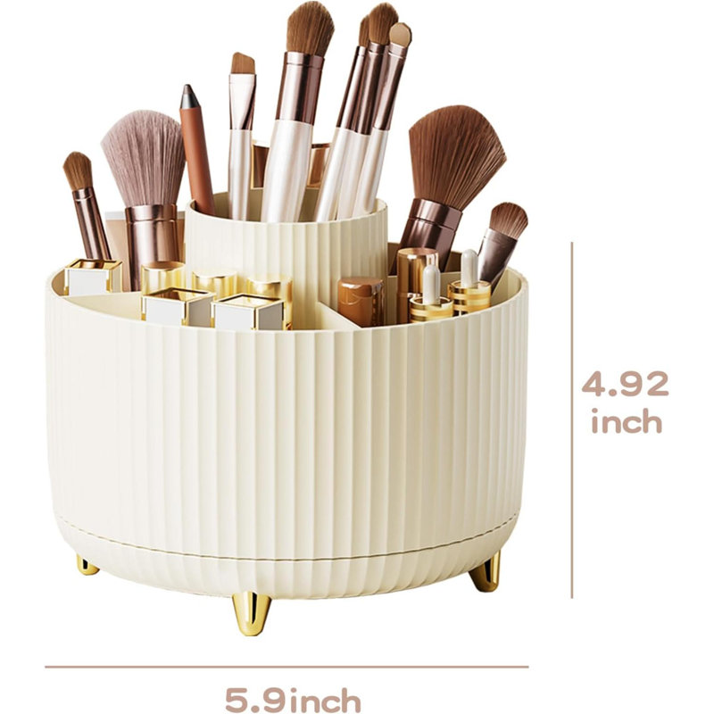 Pamila Plastic Makeup Organizer, Ivory