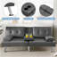 Canapé convertible en similicuir de 66 po avec porte-gobelet Janni-437376643-462683318
