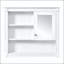 Pharmacie murale 32 x 28 avec 4 tablettes réglables - Blanc-129599157
