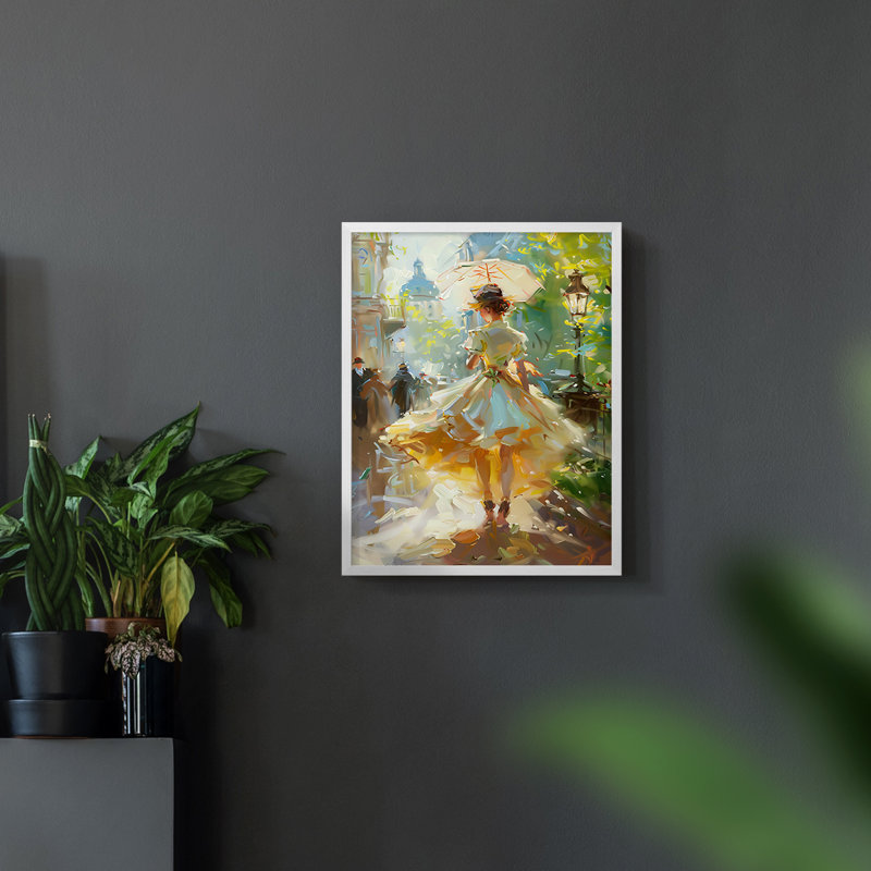 WOMEN-CCXCIV - Reproduction d'art encadrée de qualité supérieure - prête à être accrochée
