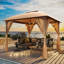  10 pi. L 10 pi. D Pavillon de jardin en fer avec plateau en forme d'arc-97002132