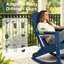 Chaise Adirondack pliante et berçante en plastique avec repose-pieds-551901093