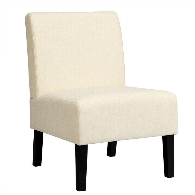Chaise d'appoint de 21 po de large Aeesha, Mélange de lin beige