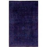 Overdyed One-of-a-Kind 4' 0" X 6' 2" Hand Knotted Area Rug