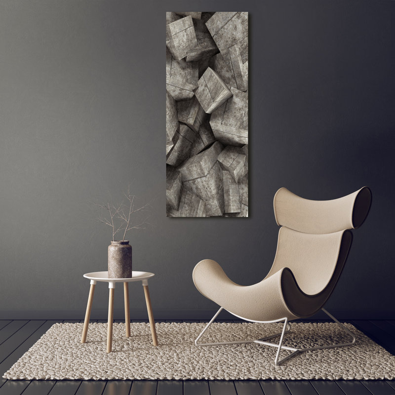 Concrete Cubes - Wrapped Canvas Print