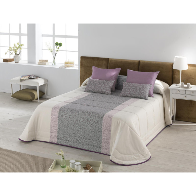 Damask Bedding, Mauve, 235cm W x 270cm L