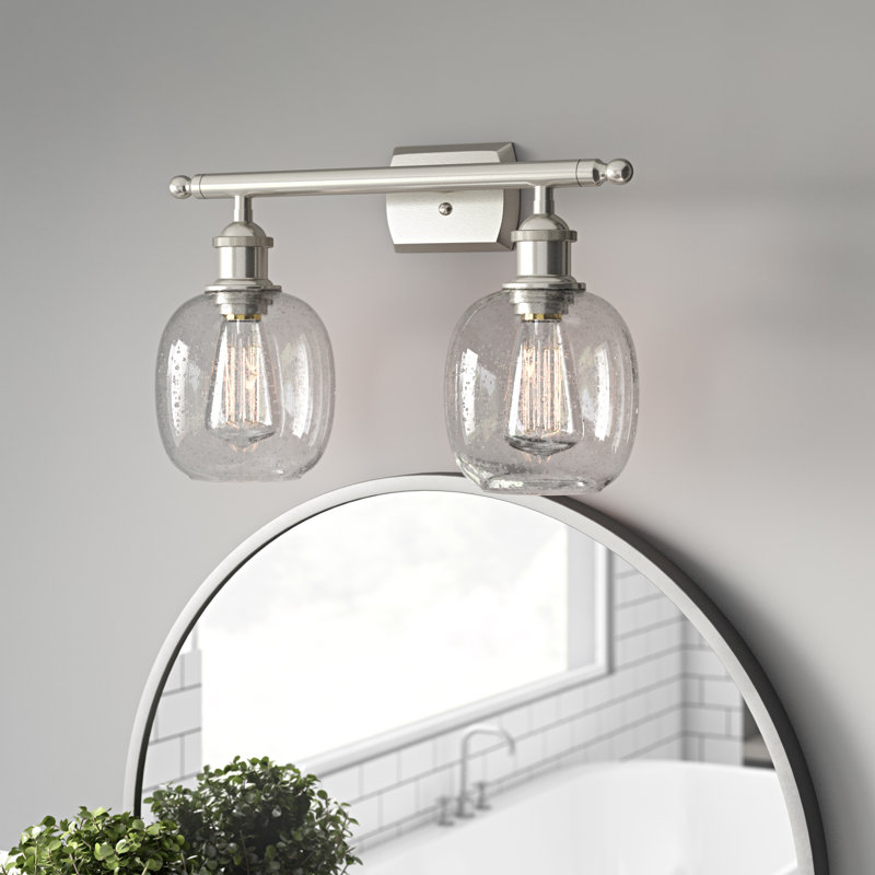 Éclairage pour meuble-lavabo à intensité variable Carlucci, Transparent, Chrome poli