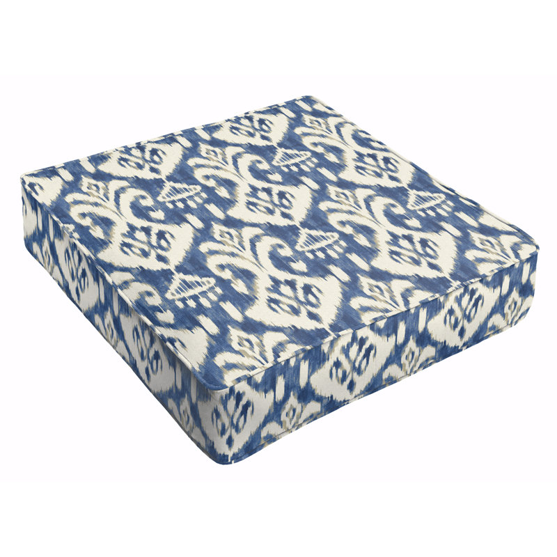 Outdoor 5'' Dining Chair Seat Cushion, Indigo, 5" H x 22.5" W x 22.5" D