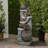 Fountains | 42.5" 5-Tier Modern Waterfall Fountain, Indoor Outdoor Garden | Resin | Tiered