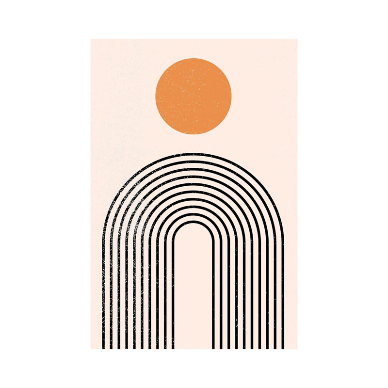 Mid Century Sunrise by EnShape - Wrapped Canvas Print, 66.04 cm H x 45.72 cm W x 1.91 cm D