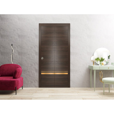 Porte pliante à panneaux en bois
