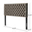 Tête de lit en velours gris à boutons, rehaussant la sophistication de la chambre à coucher et le style contemporain facile à assembler pour un grand lit-1364484443