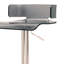 Tabouret pivotant gris et chrome