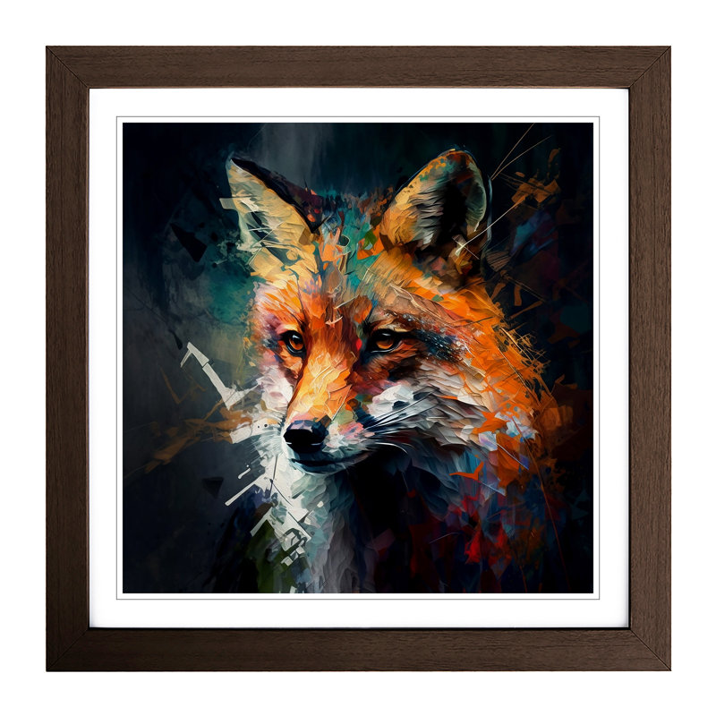 Single Picture Frame Print on Wood, Walnut