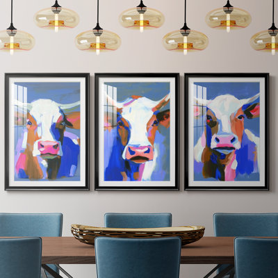 ANIMALS Series CCCXLV  -Custom Framed  Premium Print W Matt - 3 Pieces