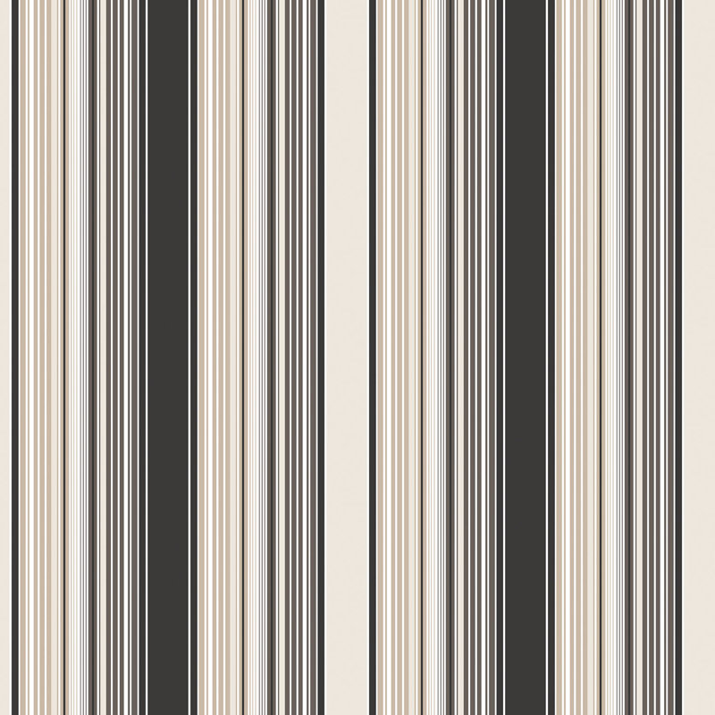 Smart Stripes 2 32.8' L x 21" W Wallpaper Roll, Black/Beige