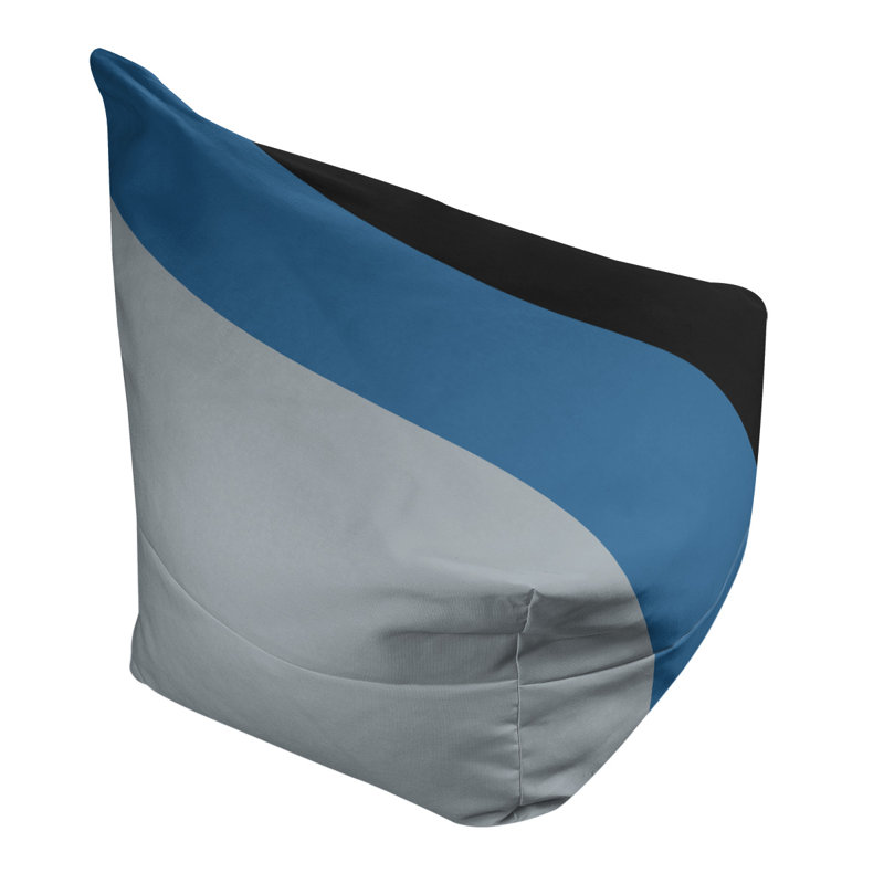 Sac de pois classique, H 30 po x l 27 po x P 27 po, Argent / bleu bébé / noir