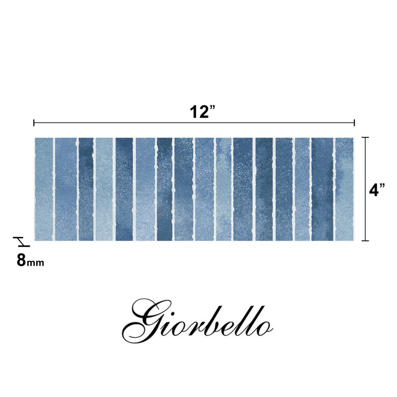 Carreau de céramique 4 "x 12" Colorido - 33 pièces (10,76 pieds carrés), Bleu