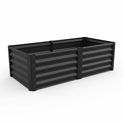 Rectangular Metal Raised Garden Bed, Outdoor Galvanized Steel Planter Box for Vegetables, Flowers, and Herbs – Durable, Non-Toxic, Easy Assembly