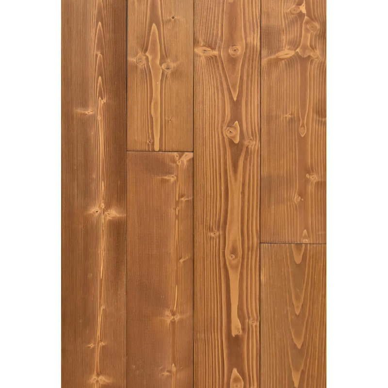 Decorative Solid Wood Wall Panel with Adhesive 3M Tape - 95 sq. ft. , Reclaimed Pine