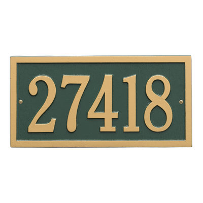 Plaque d'adresse murale sur 1 ligne Bismark
