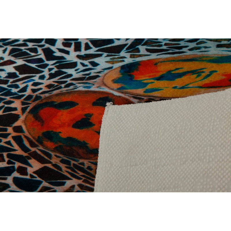 Soft Hall Carpet 2.6 x 4.9 Feet | 100% Polyester, 0.04 in Pile Height | Antibacterial, Non-Slip Underside | Woven with 3D Digital Printing | Machine Washable | Durable & Stylish for Entryways & Living Rooms