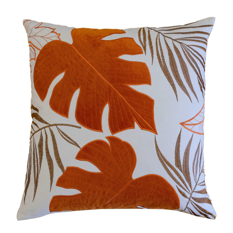 Coussin décoratif Autumn Vibes, Carré 20 po, Floral épices