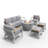 7 - Person Patio Conversation Set with Cushions