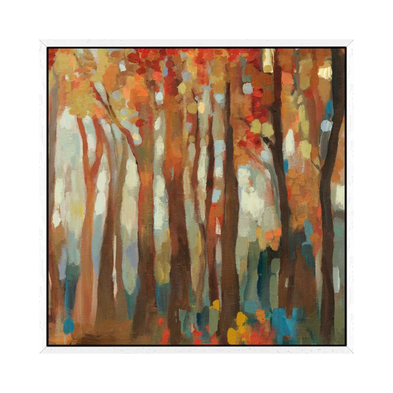Marble Forest III by Allison Pearce - Painting on Canvas, White Framed Canvas, 93.98 cm H x 93.98 cm W