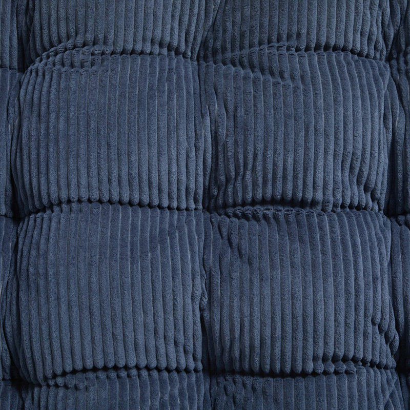 Chaise berçante d'extérieur avec coussin épais et confortable, Marine