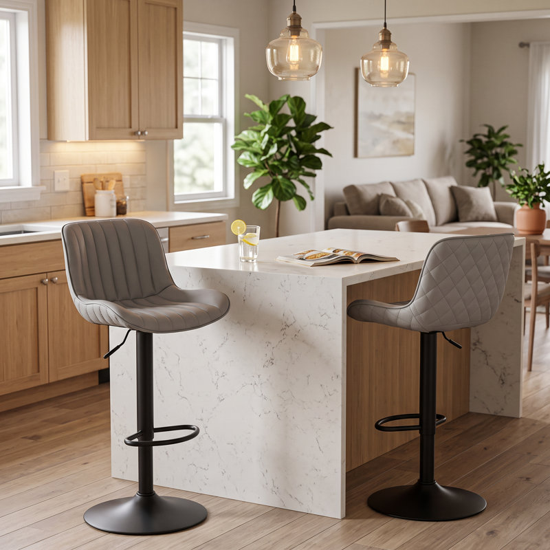 Tabourets de bar Brinitta, gris