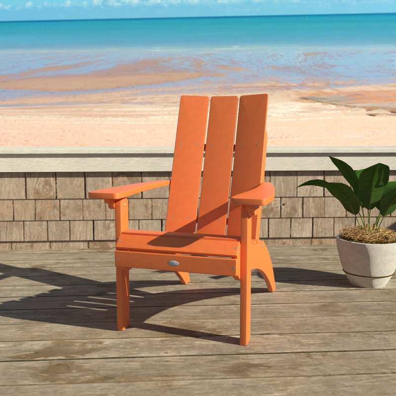 Willette Comfort Height Outdoor Adirondack Chair, Orange