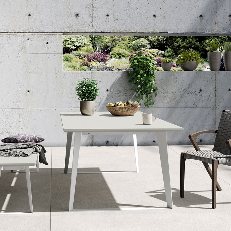 Amsterdam Steel/Concrete Garden Bench, Performance Stone