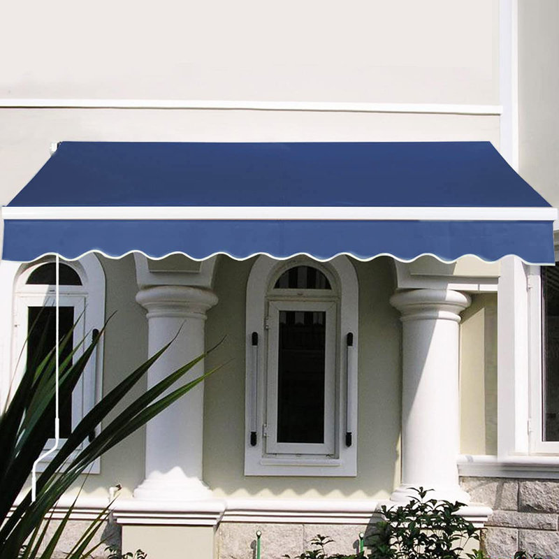 Hadeya 300 cm W x 250 cm D Gizeh Extendable Awning, Blue